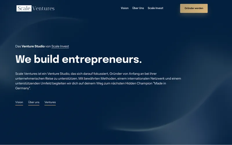 Startseite von scaleventures.de
